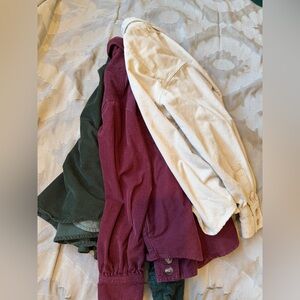 Women's Levi Corduroy jacket bundle - Cream, Burgundy, and Green